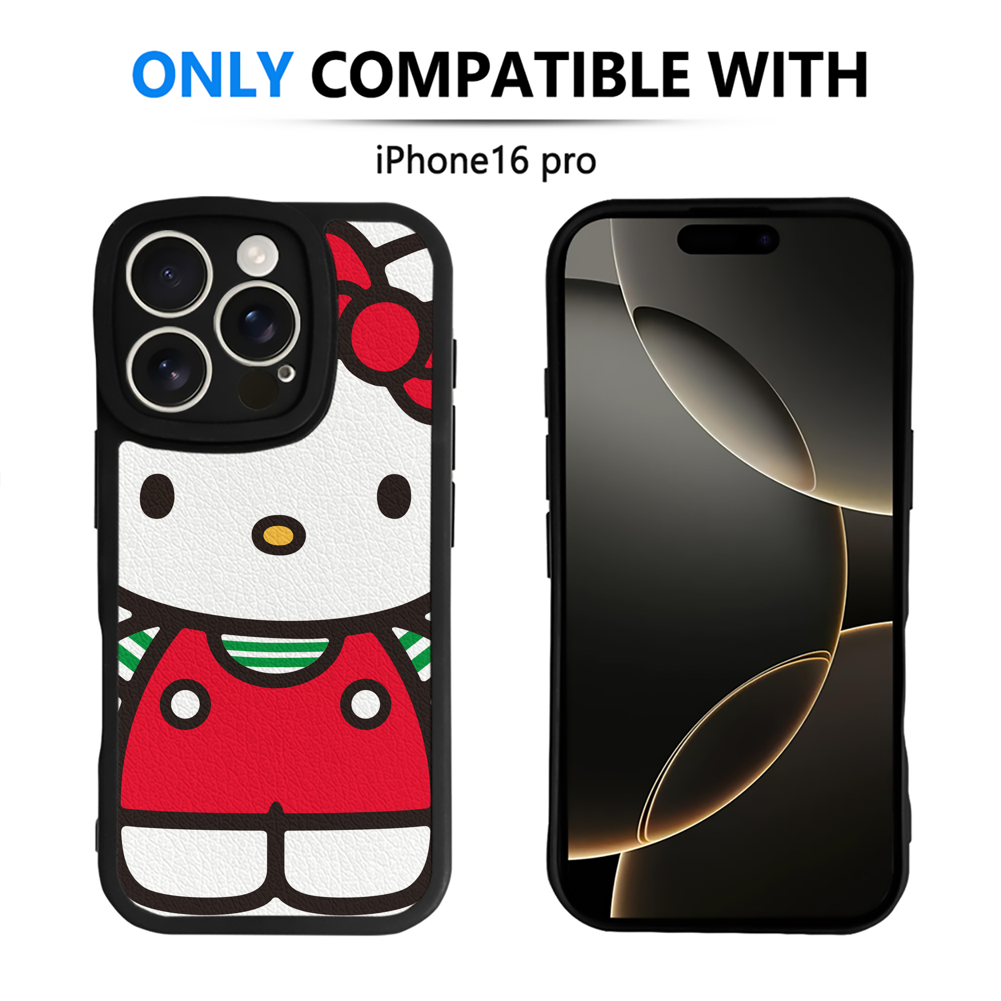 （画像用） Hello Kitty ハローキティ 【iPhone 16シリーズ対応】シリコンスマホケース（レザー調） 材質：シリコン